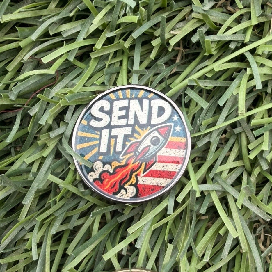 SEND IT Golf Ball Marker | Rocket Golf Ball Marker | Markit Golf