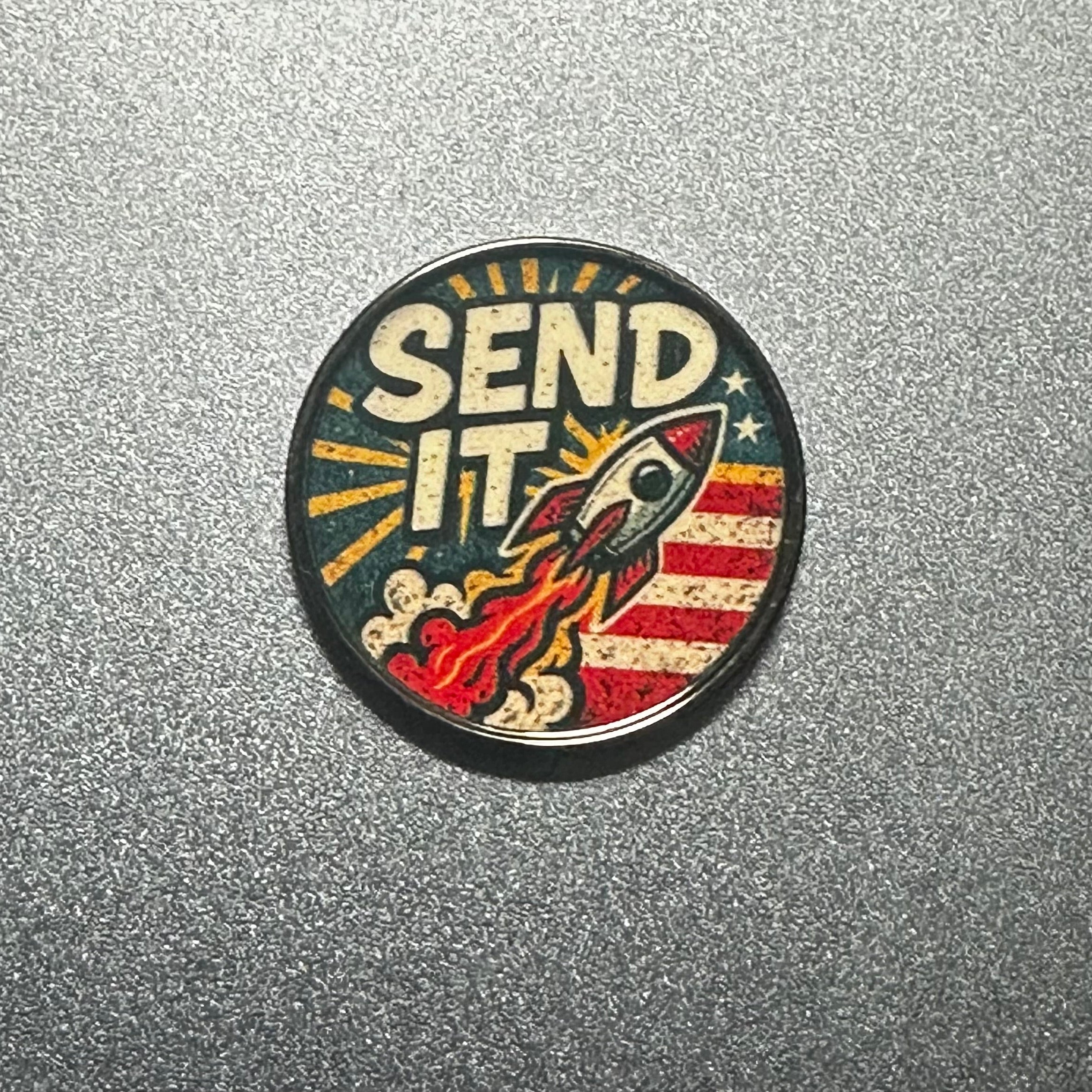 SEND IT Golf Ball Marker | Rocket Golf Ball Marker | Markit Golf