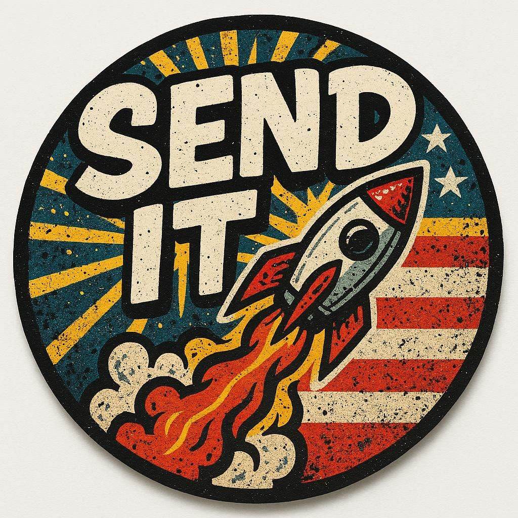 SEND IT Golf Ball Marker | Rocket Golf Ball Marker | Markit Golf