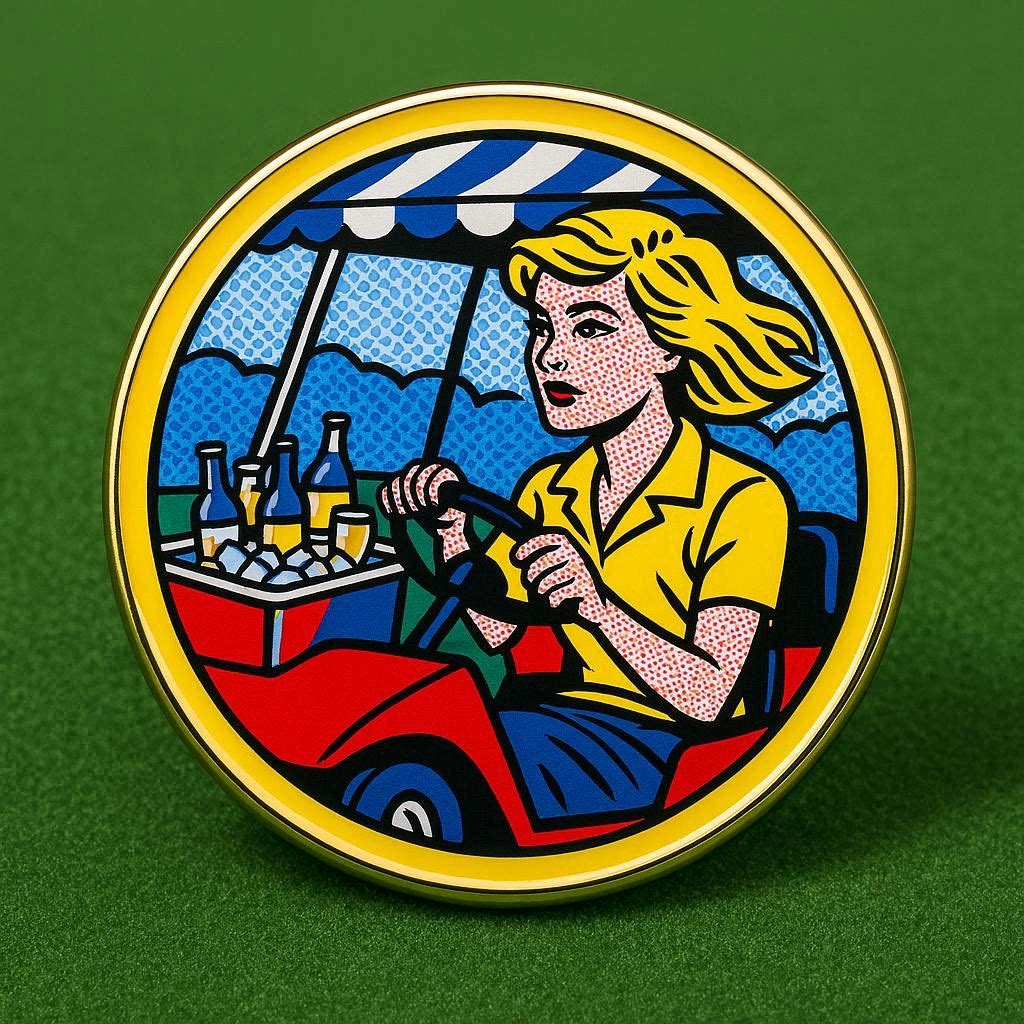 WHERE'S THE CART GIRL? Golf ball Marker | Funny Golf Gift | Beverage Cart Golf | Markit Golf
